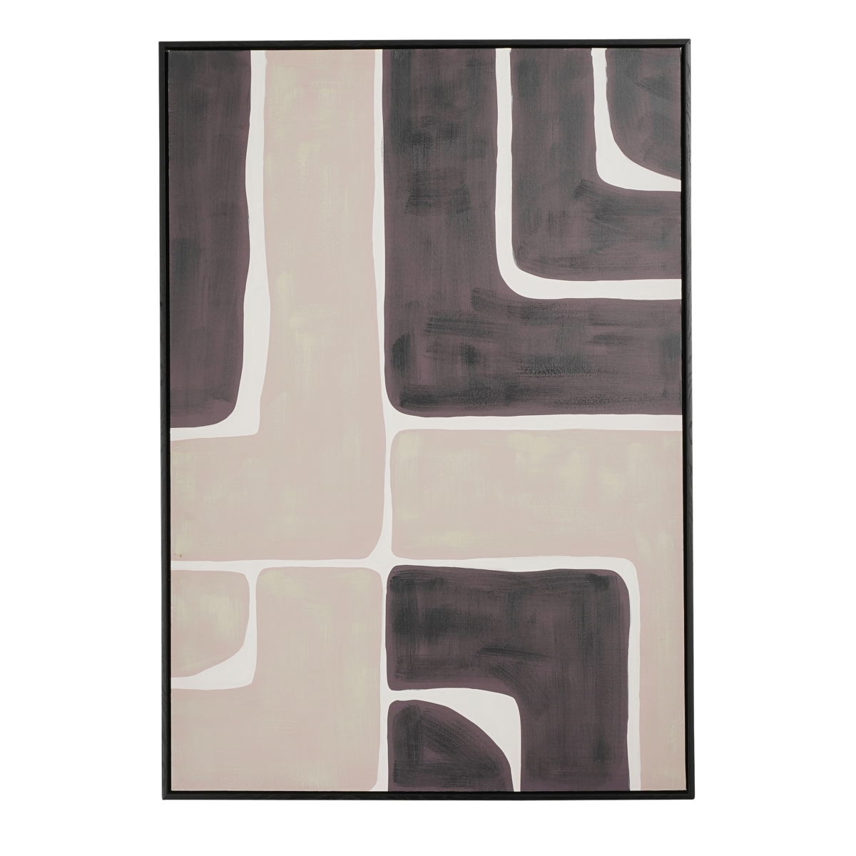 Kubu Muurdecoratie - L70 x B100 cm - Canvas - Taupe