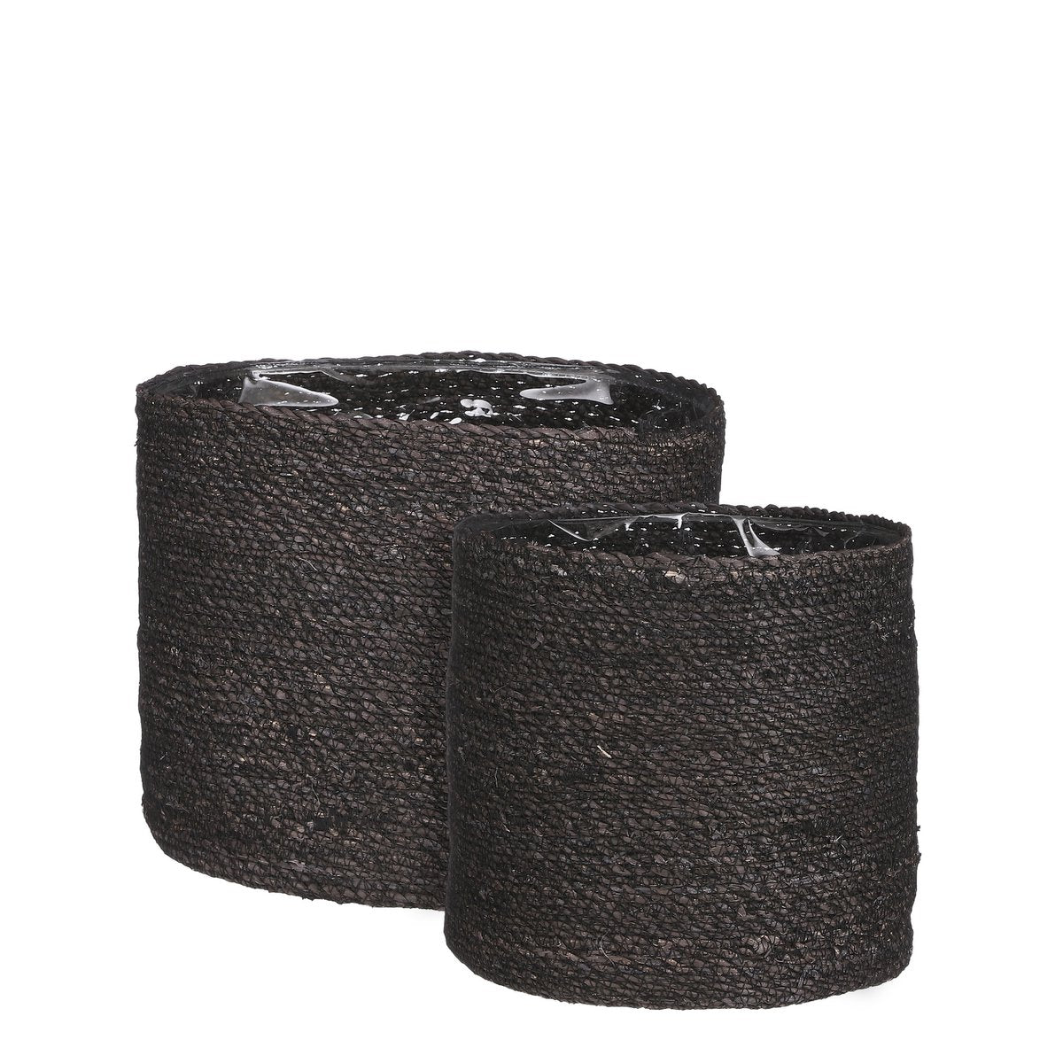 Atlantic Plantenmand - Set van 2 - H26 x Ø30 cm - Grijs