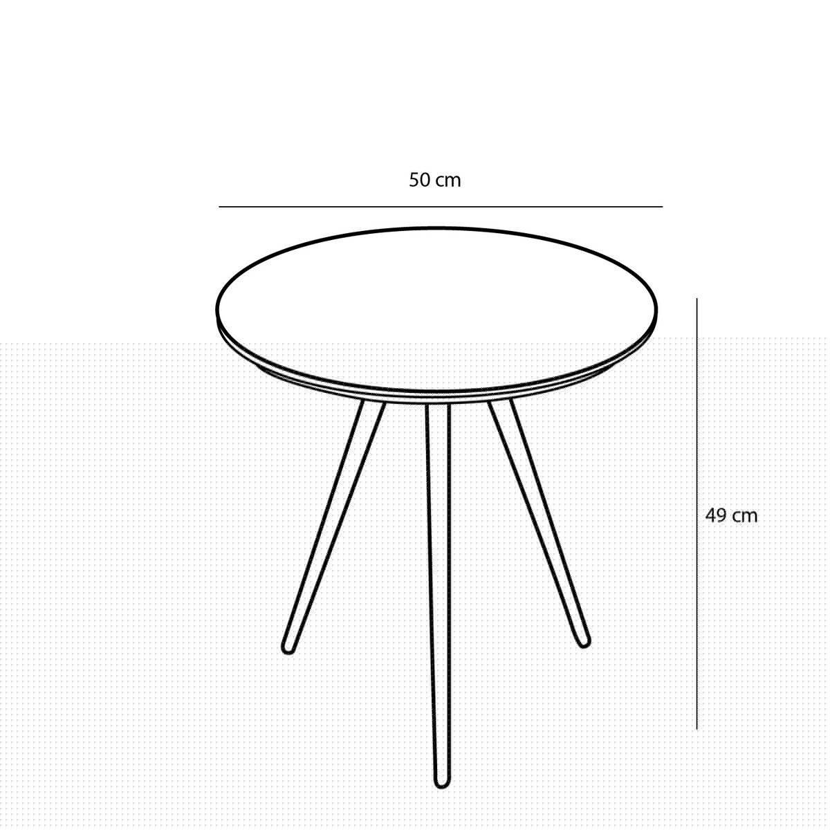 Jailey Bijzettafel - Set van 2 - H49 x Ø50 cm - Gerecycled Hout - Bruin