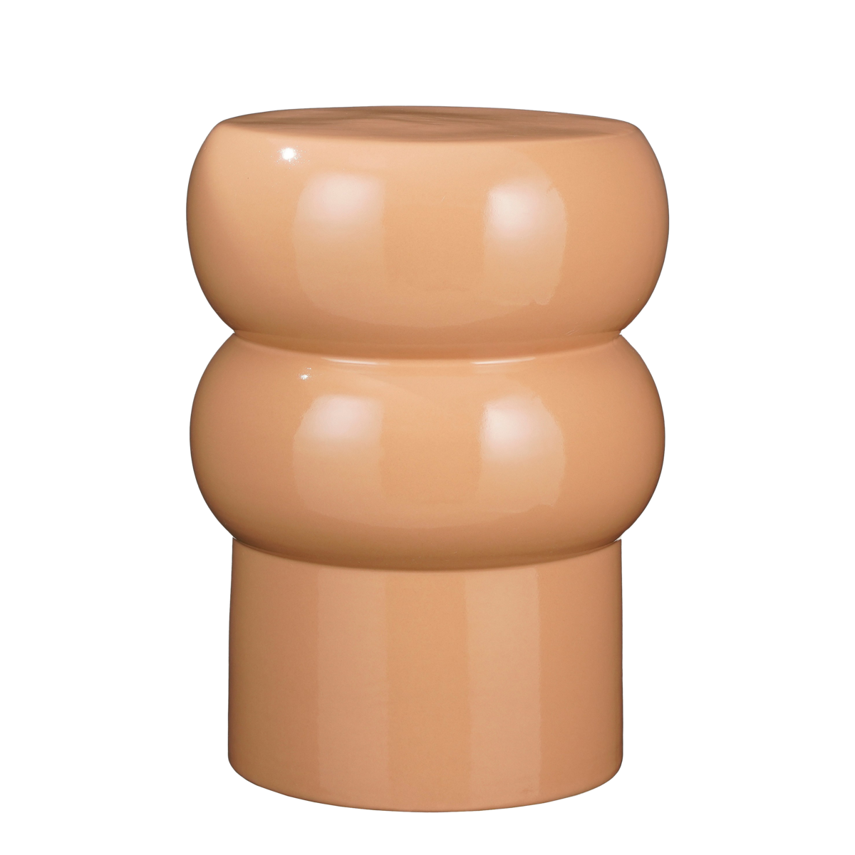 Vendi Bijzettafel - H44 x Ø32 cm - Keramiek - Donkerroze