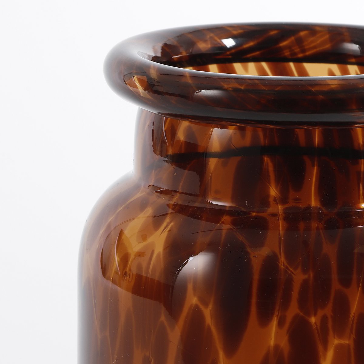 Tiger Vaas - H30 x Ø15 cm - Bruin