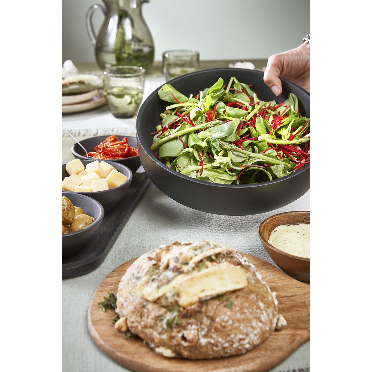 Tomar Schaal - H6 x Ø26 cm - 100% FSC Mangohout - Zwart