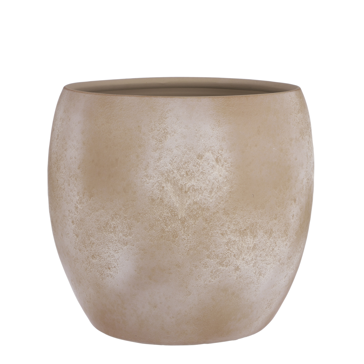 Lester Bloempot - H35 x Ø38 cm - Terracotta - Crème