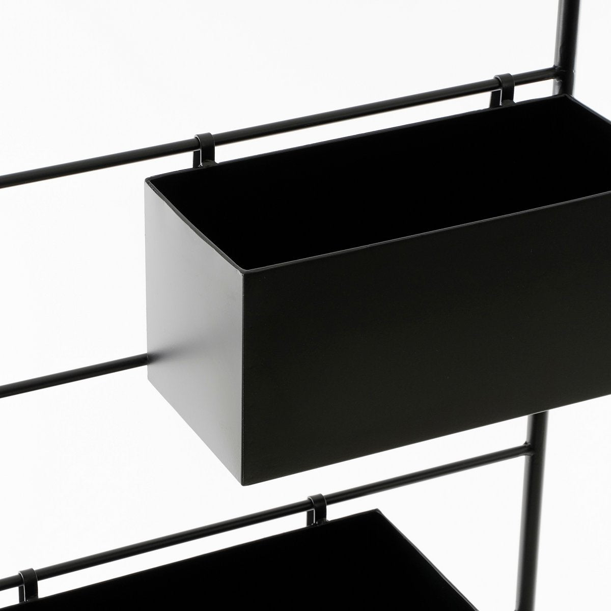 Dani Plantenrek - L37 x B38 x H160 cm - Metaal - Zwart