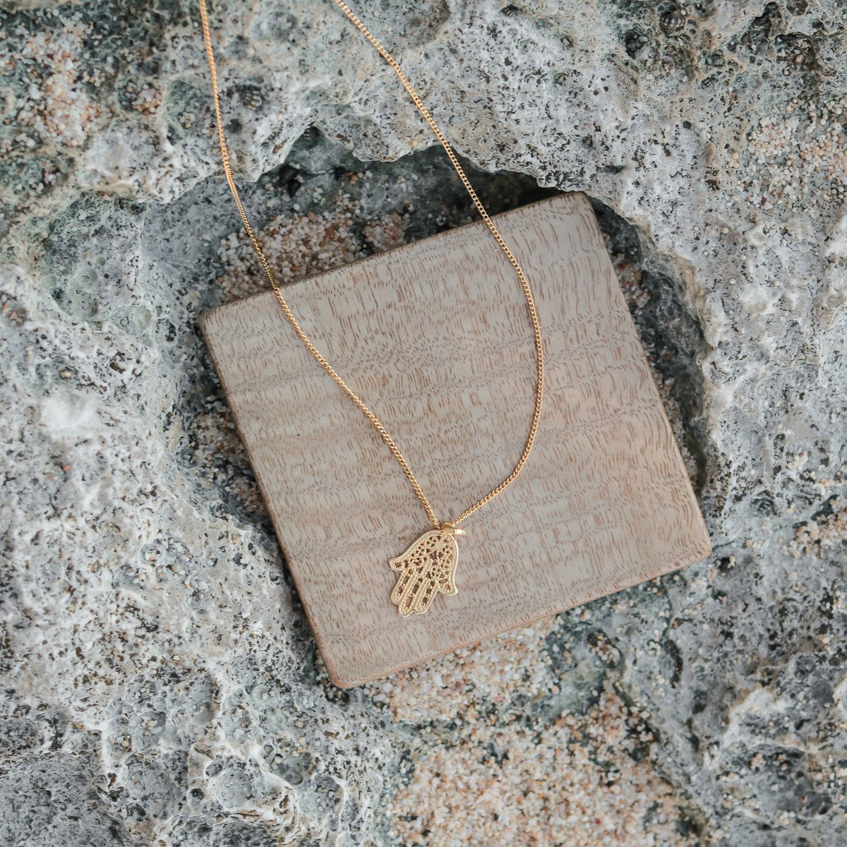 Sierlijke ketting 18k verguld - gouden 40 cm ketting gemaakt van 925 zilver goud vermeil - met hanger in Bali stijl - KRAJAN goud