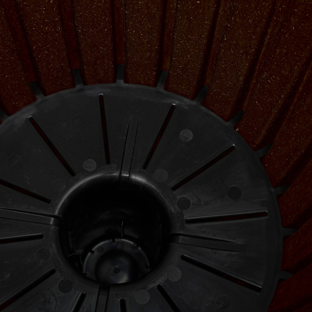 Lungo Bloempot - H36 x Ø30 cm - Polypropyleen - FSC Mix - Donkerbruin