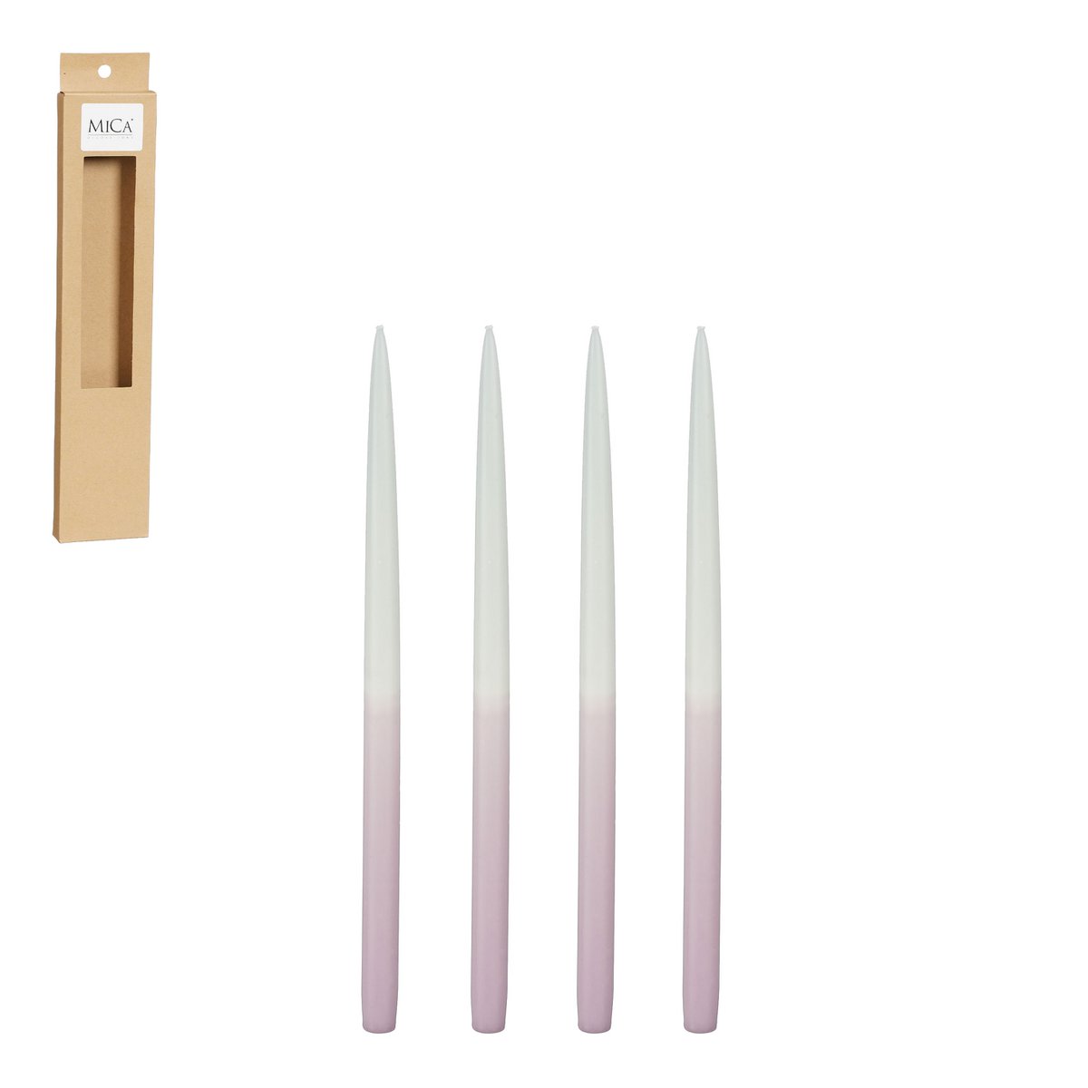 Dip-dye Dinerkaars - Set van 4 - H28 cm - Lila