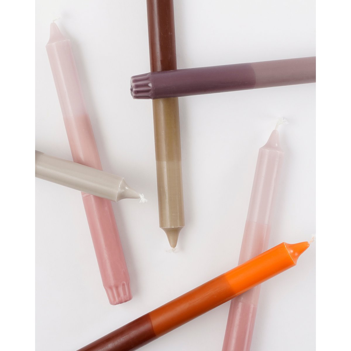 Dip-dye Dinerkaars - Set van 2 - H25 cm - Oranje