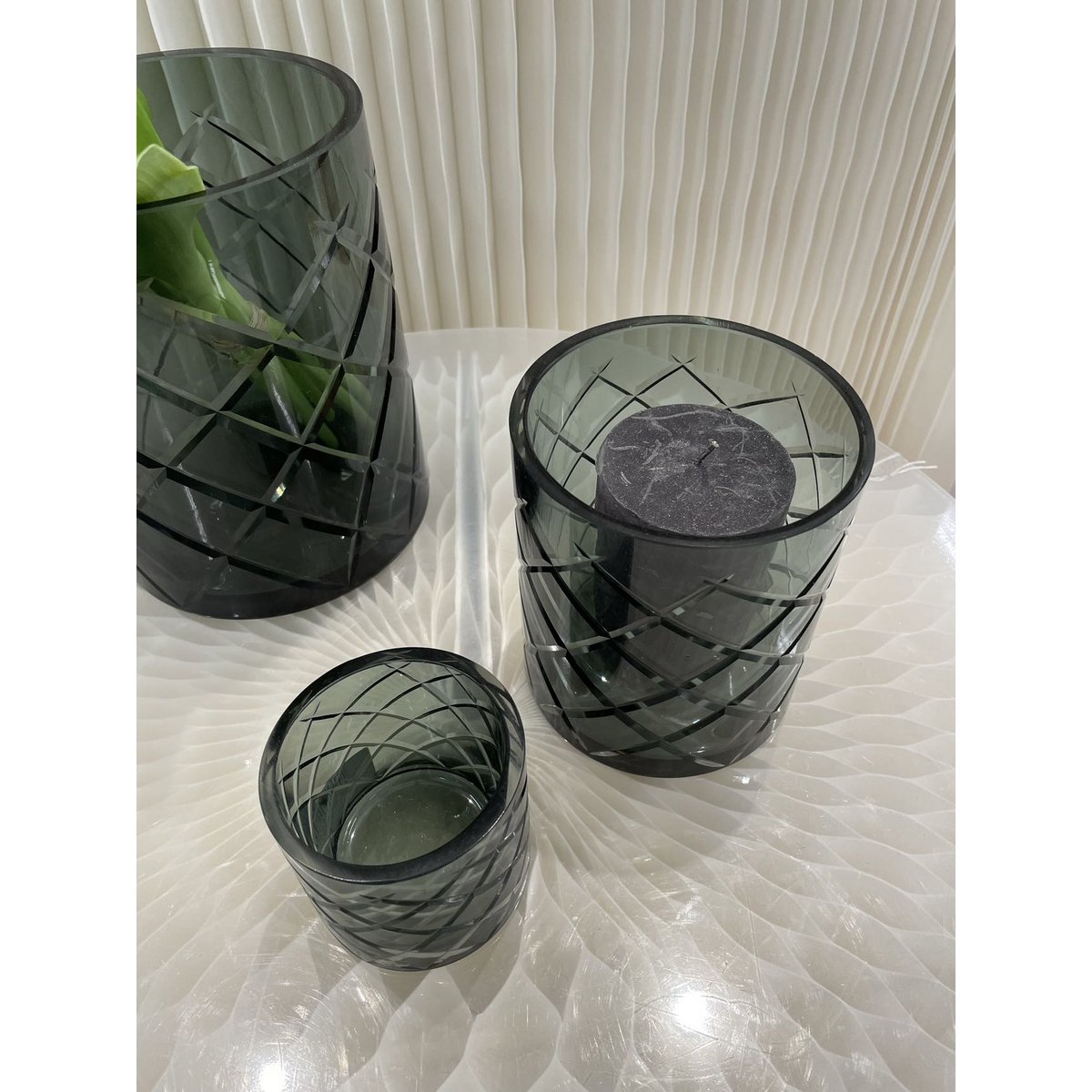 Hurricane Kristallen Lamp Wind Licht Medium Rook Blauw(cc2101-140crystal-middle)