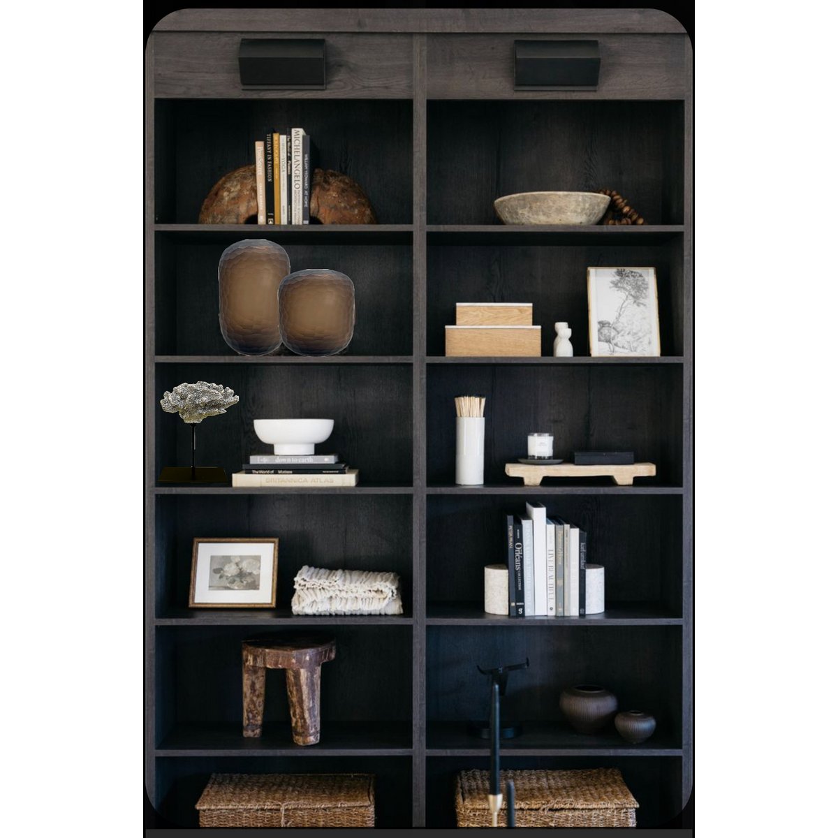 Koraal met metalen standaard ( champagnekleur)  | Decoratie koraal