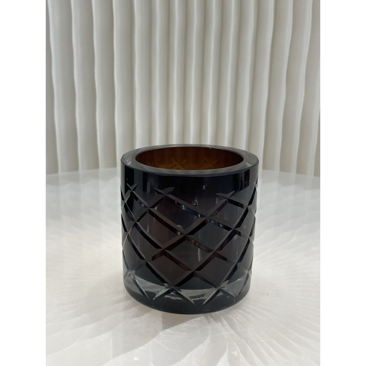 Hurricane Kristallen Kaarhouder Windlicht Klein Bruin | Kandelaar