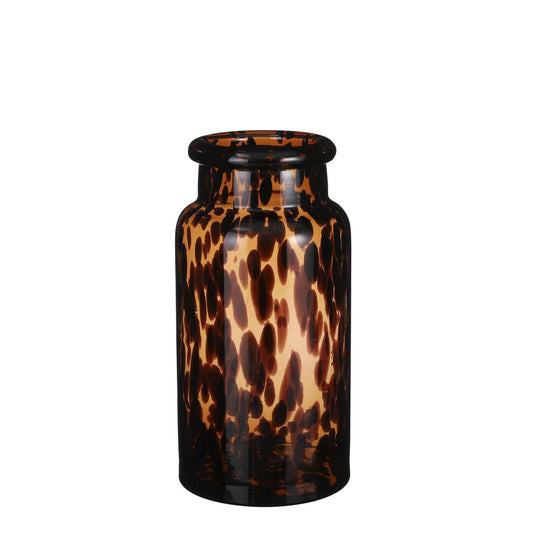 Tiger Vaas - H30 x Ø15 cm - Bruin
