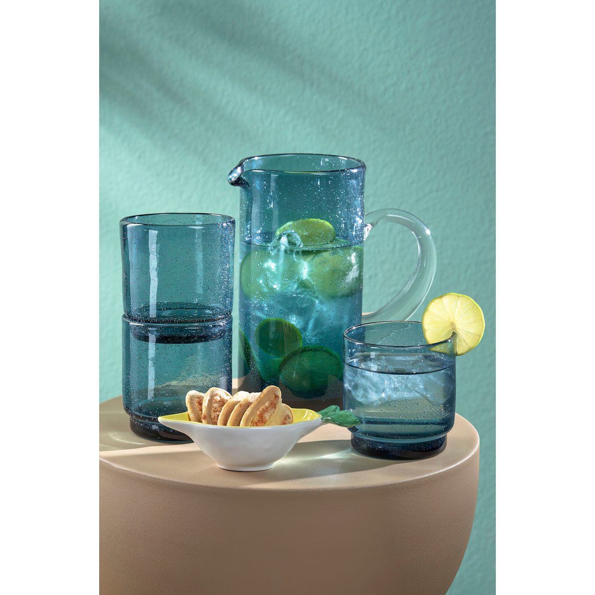Adia Waterkan - 850 ml - Glas - Blauw
