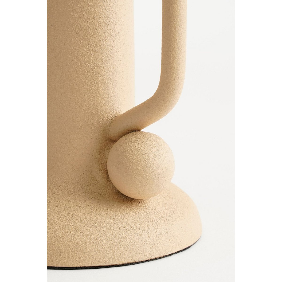 Ula Kandelaar - H12 x Ø8 cm - Metaal - Beige