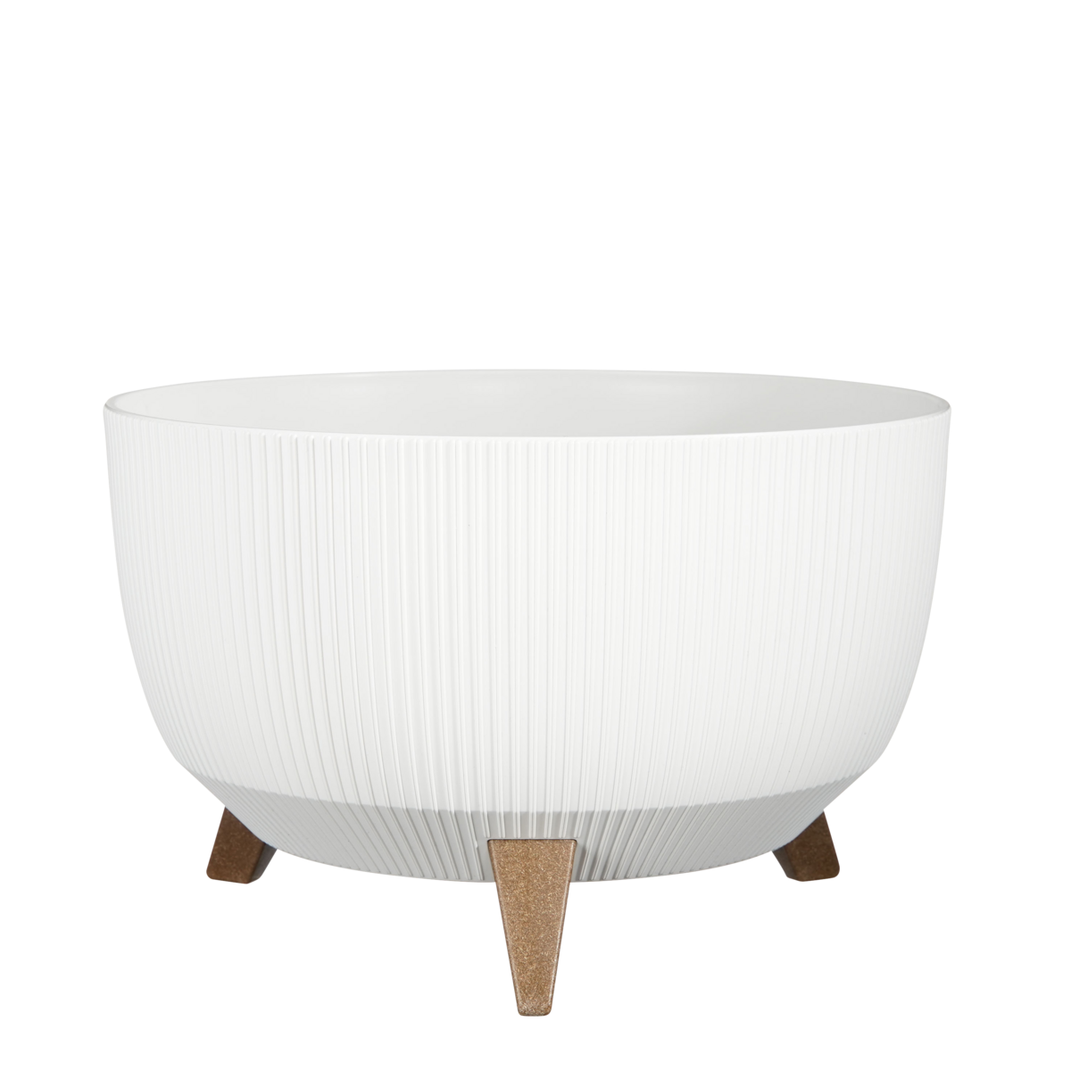 Doppio Bloempot op Poten - H20,5 x Ø40 cm - Gerecycled Plastic - FSC Mix - Wit