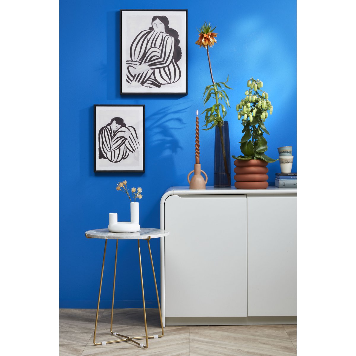 Twist Dinerkaars - Set van 2 - H29 cm - Bruin