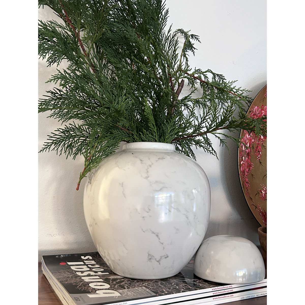 Een gemberpot van Amerikaans porselein, halverwege de 20e eeuw, Wit Klein H*25W*25