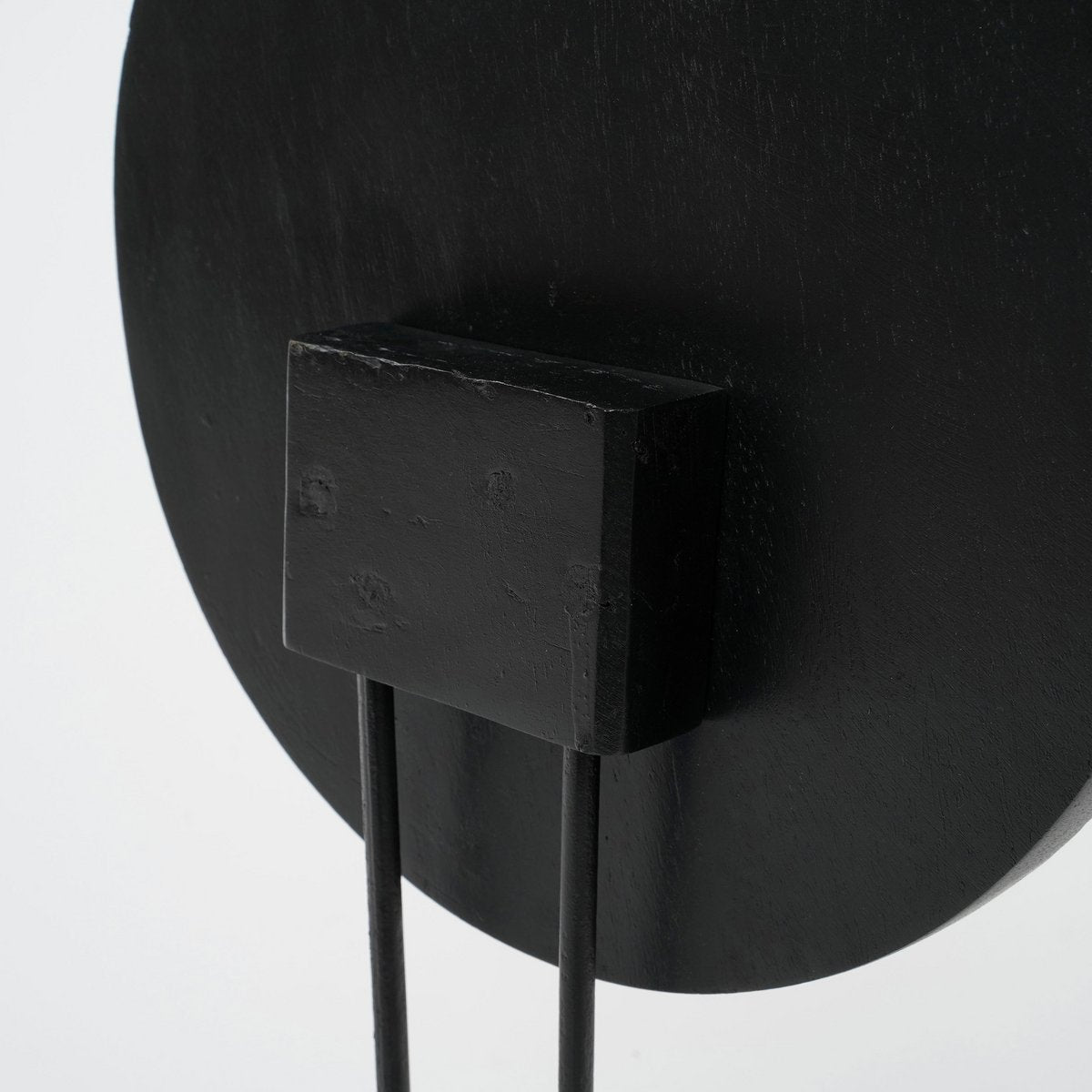 Danae Ornament op Voet - H25 x Ø40 cm - FSC 100% Mangohout - Zwart