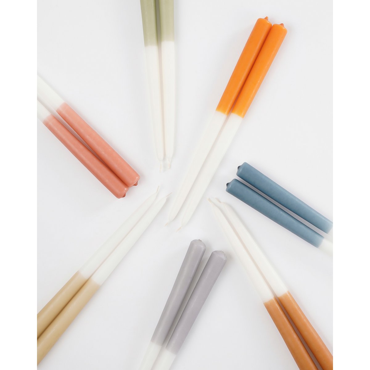 Dip-dye Dinerkaars - Set van 2 - H30 cm - Oranje