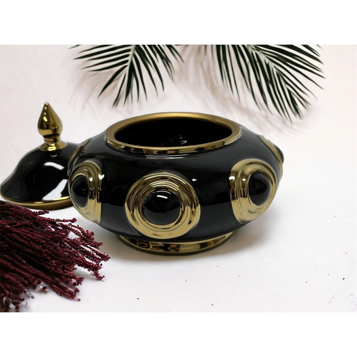 Gouden Cirkel Gemberpot (CF8146-9zwart)