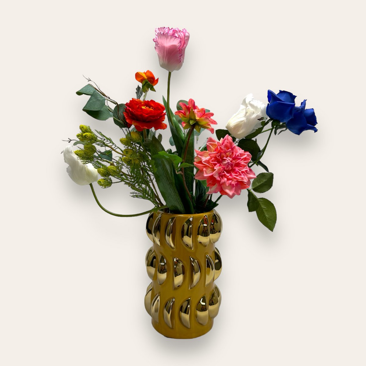 Tafelblad gele vaas(cv11654-10geel)