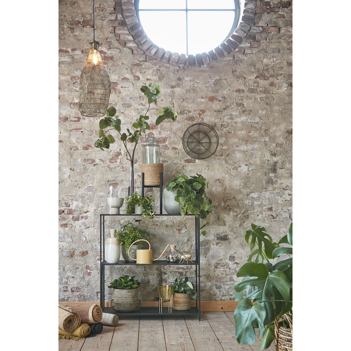 Atlantic Plantenmand - H18 x Ø18 cm - Zeegras - Lichtbruin