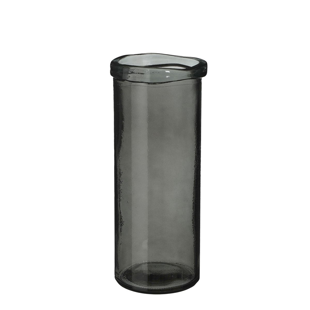 Pepe Vaas - H36 x Ø15 cm - Gerecycled Glas - Grijs