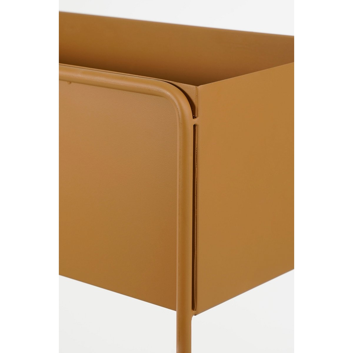 Cubica Staande Plantenbak - L50 x B22 x H64 cm - Metaal - Bruin