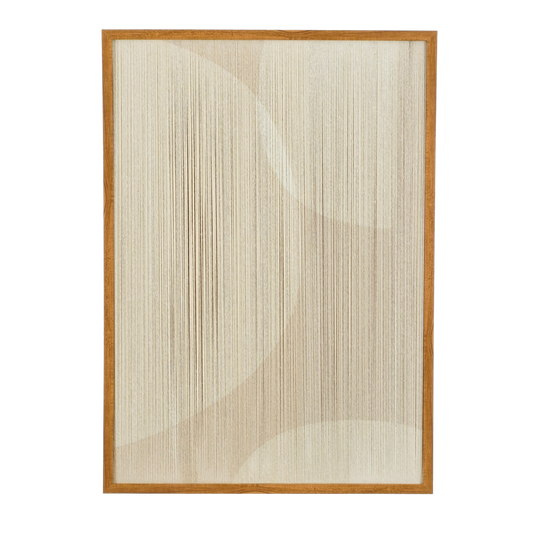 Muurdecoratie Cirkel - L50 x B60 x H3 cm - Beige