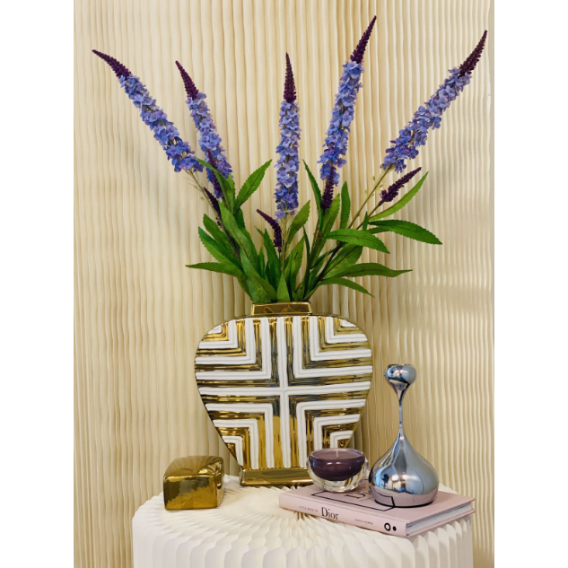 Vaas Wit met Goud klein | Decoratie